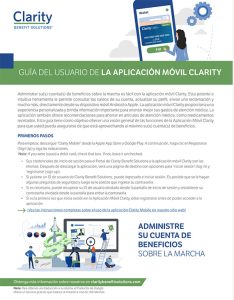 Clarity Mobile App User Guide – Participant (SPANISH)